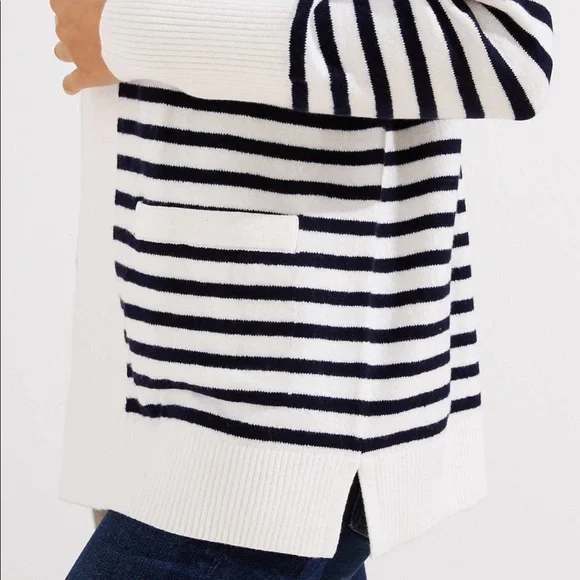 Loft Striped Open Pocket Cardigan whisper white - Picture 3 of 8